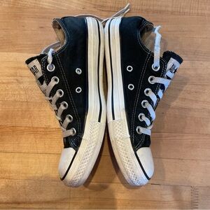 Converse All Stars Low-Top Black Canvas Women's Size 7 CTAS
